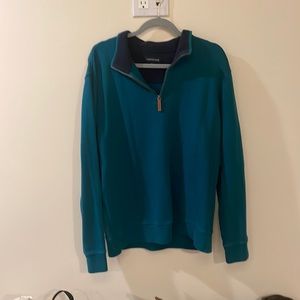 Sweater. Lands’End. Large. Turquoise.